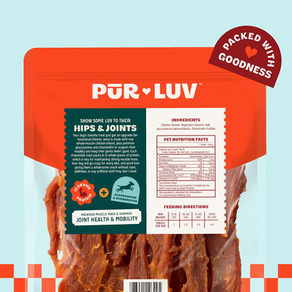 Pur Luv Chicken Jerky Dog Treats,100% Real Chicken Breast, 16 Ounces