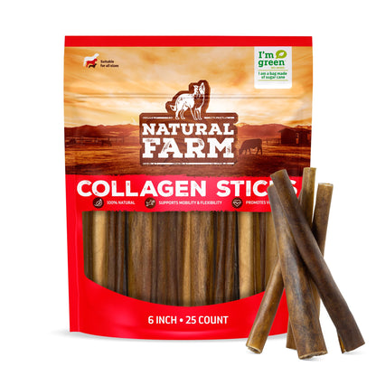 Natural Farm Odor-Free Bully Sticks (4-8”, 16oz) ALL-NATURAL Long-Lasting Chews, 100% Beef Pizzle, Grass-Fed, Grain-Free, Hormone-Free, Protein for Muscle Development & Energy, Perfect For Medium Dogs