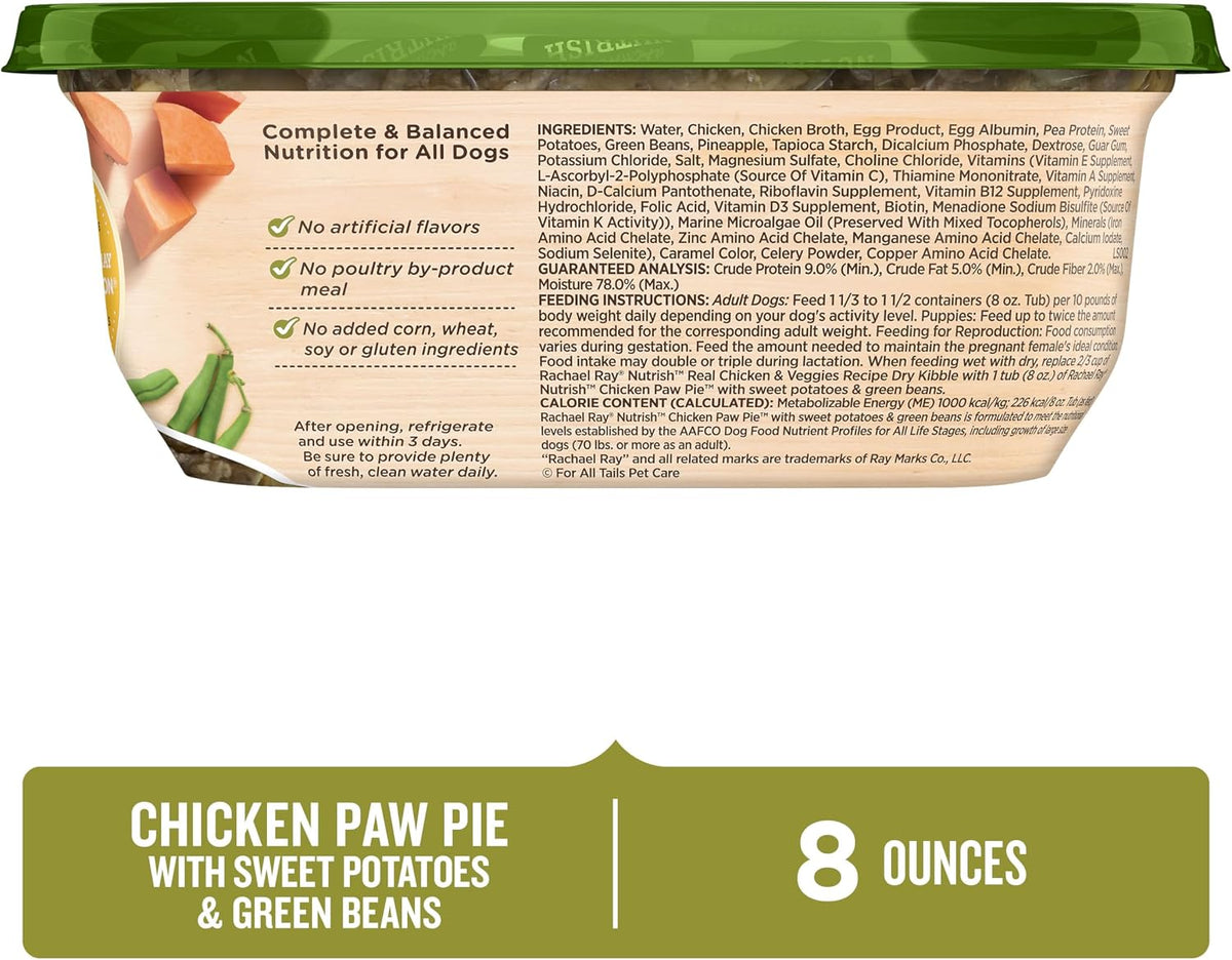 Nutrish Hearty Beef Stew Wet Dog Food, 8 oz. Tub (Pack of 8) (Rachael Ray)