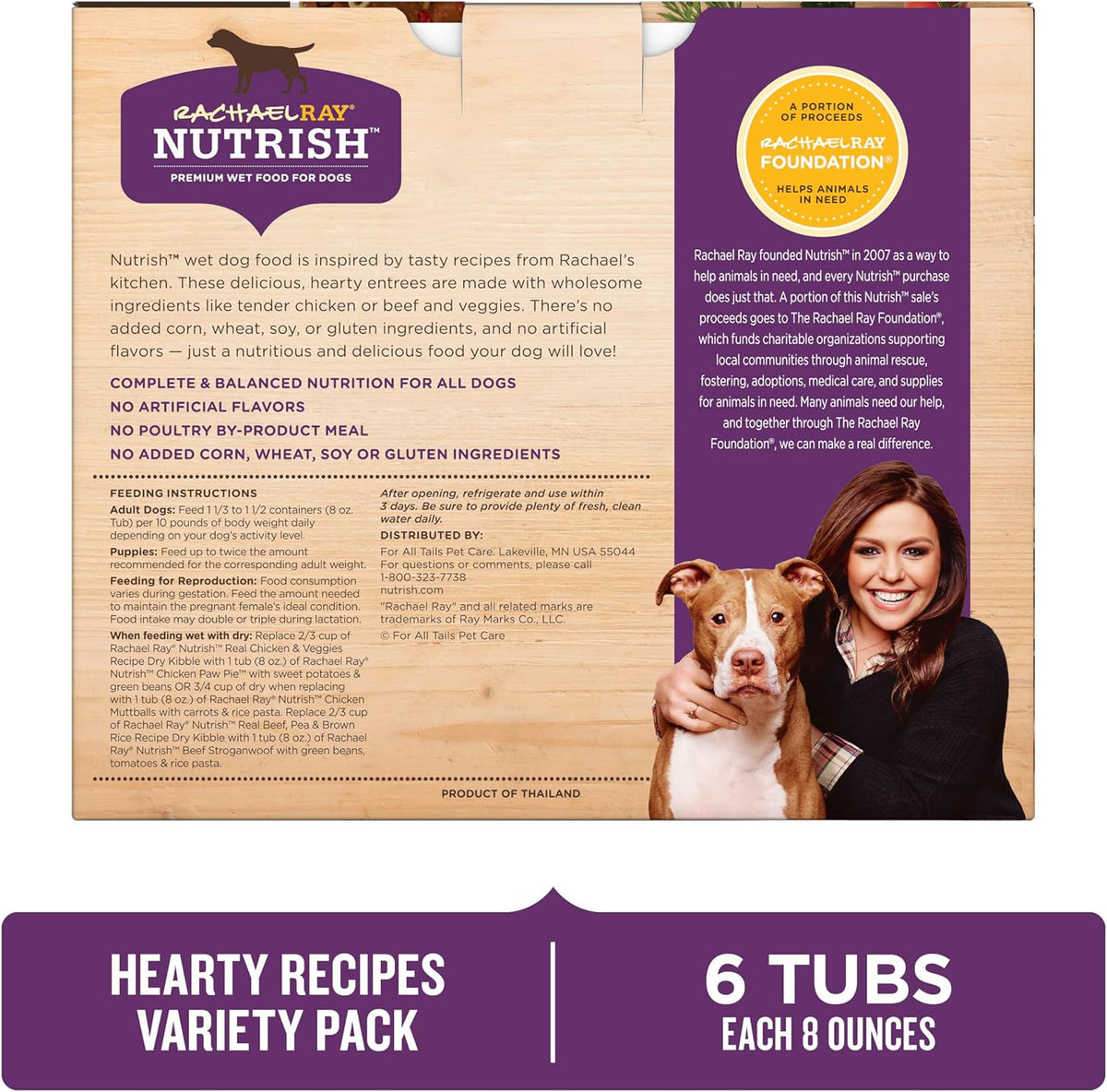 Nutrish Hearty Beef Stew Wet Dog Food, 8 oz. Tub (Pack of 8) (Rachael Ray)