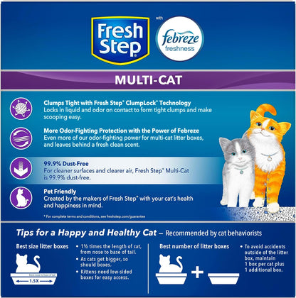 Fresh Step Odor Shield Multi Cat Clumping Cat Litter, 14 lb.