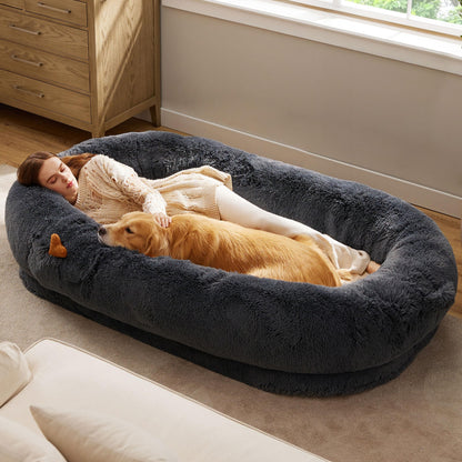 Bedsure Calming Small Medium Dog Bed Donut Washable Puppy Bed,27ins Camel