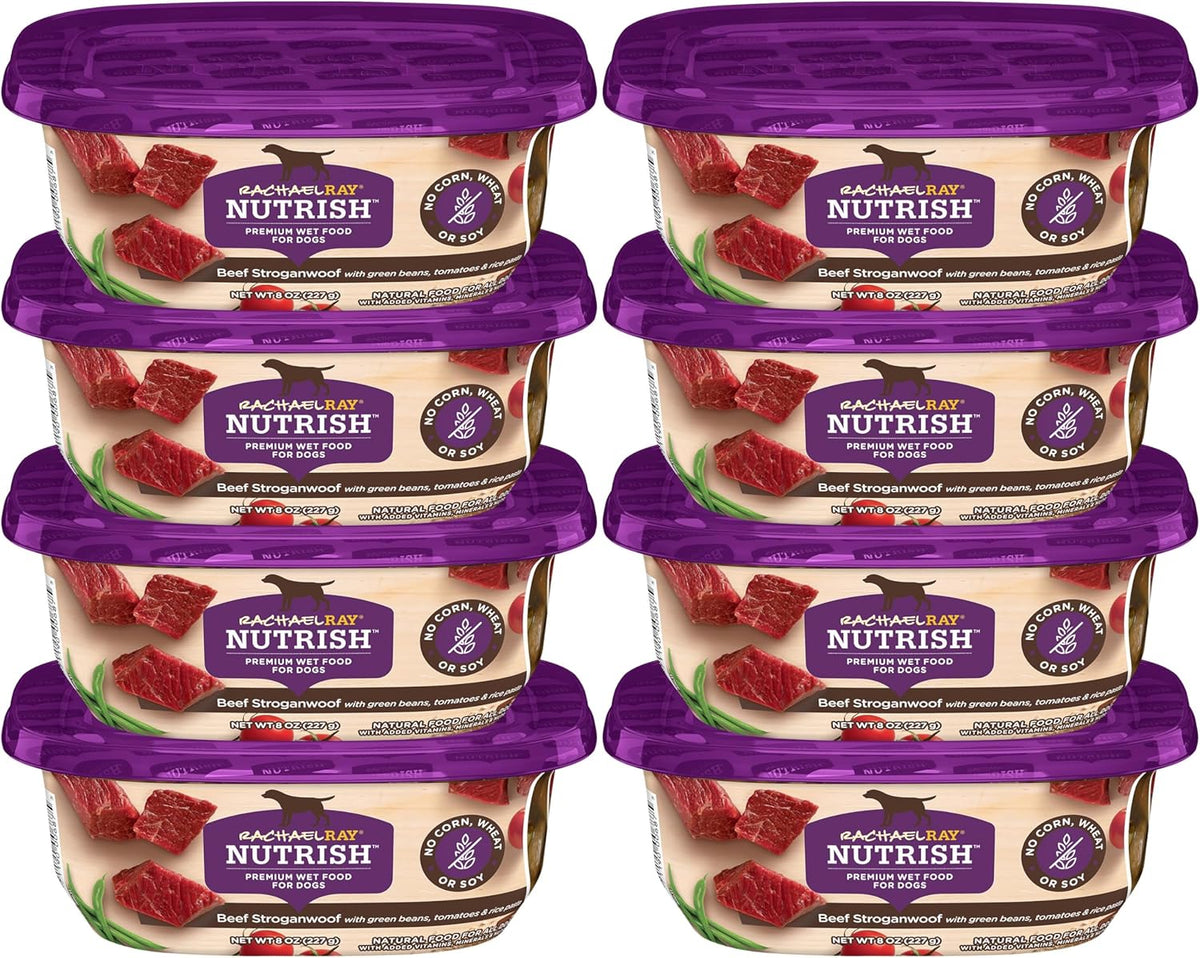 Nutrish Hearty Beef Stew Wet Dog Food, 8 oz. Tub (Pack of 8) (Rachael Ray)
