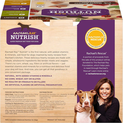 Nutrish Hearty Beef Stew Wet Dog Food, 8 oz. Tub (Pack of 8) (Rachael Ray)