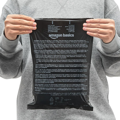 Amazon Basics Dog Poop Leak Proof Bags with Dispenser and Leash Clip, Unscented, 13" x 9" Large Size, 300 Count