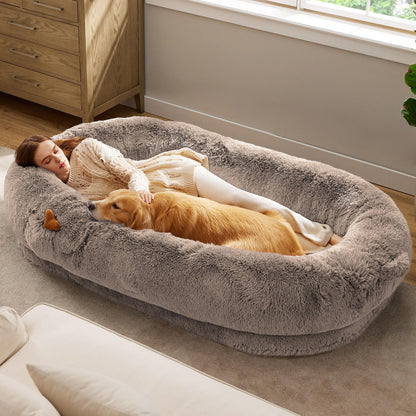 Bedsure Calming Small Medium Dog Bed Donut Washable Puppy Bed,27ins Camel