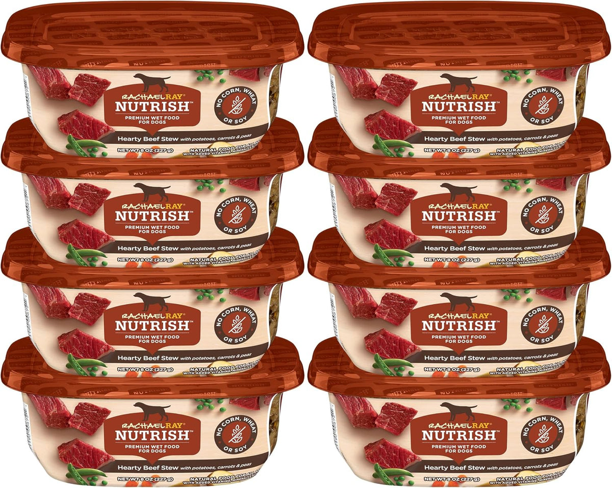 Nutrish Hearty Beef Stew Wet Dog Food, 8 oz. Tub (Pack of 8) (Rachael Ray)