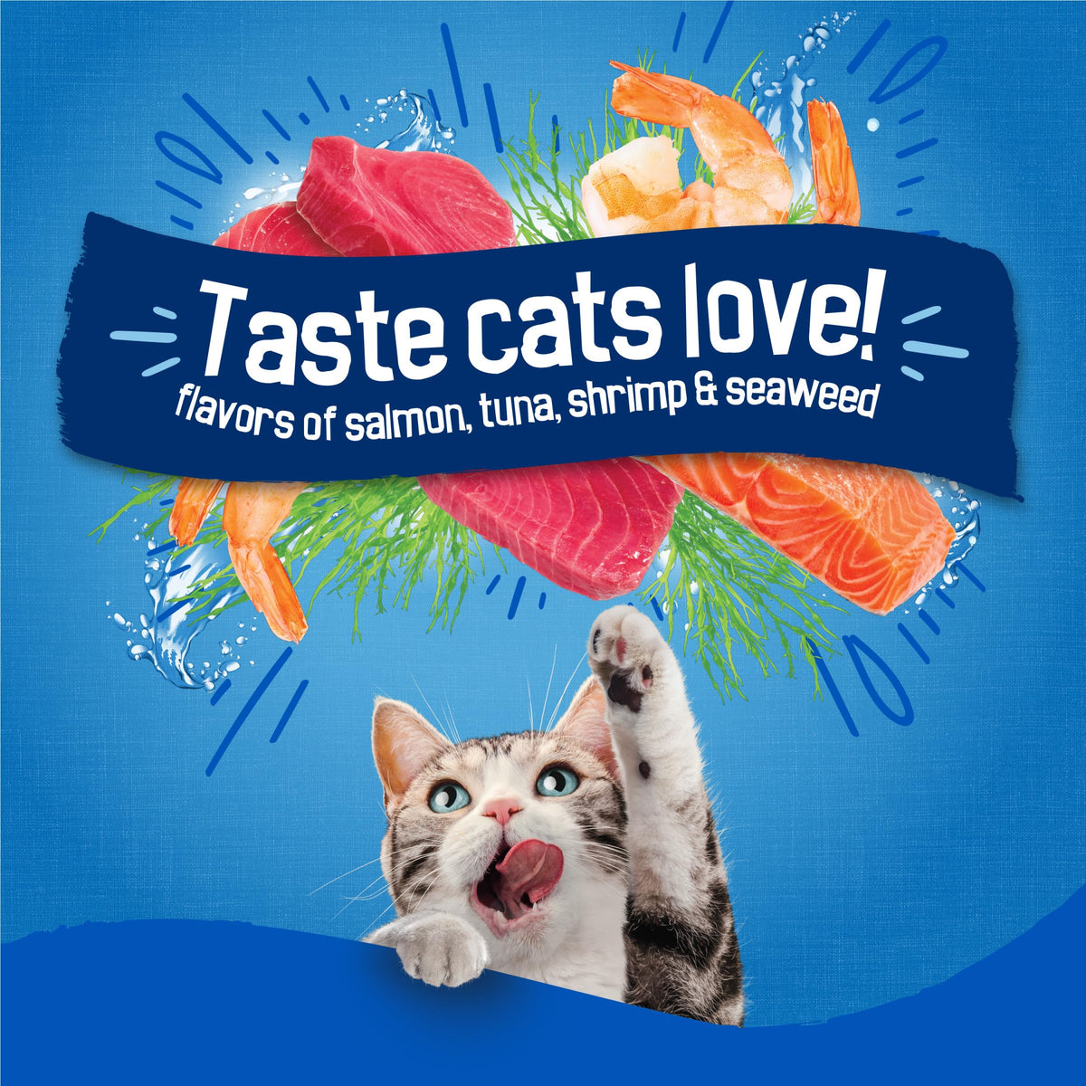 Friskies Purina Seafood Sensations Dry Cat Food, 22 lb Bag