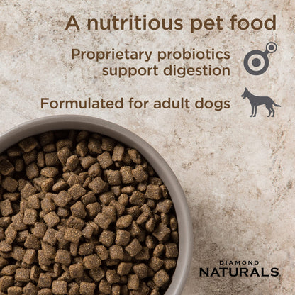 Diamond Naturals Adult Dry Dog Food, Lamb Meal & Rice, 40lb