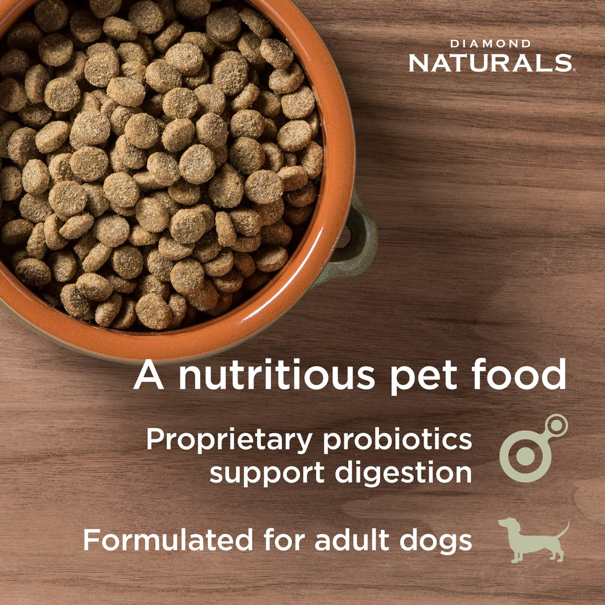 Diamond Naturals Adult Dry Dog Food, Lamb Meal & Rice, 40lb
