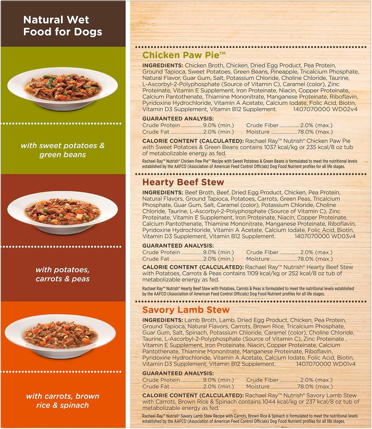 Nutrish Hearty Beef Stew Wet Dog Food, 8 oz. Tub (Pack of 8) (Rachael Ray)