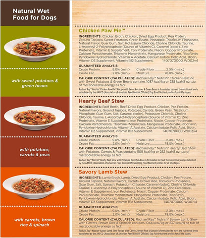Nutrish Hearty Beef Stew Wet Dog Food, 8 oz. Tub (Pack of 8) (Rachael Ray)