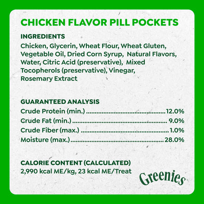 Greenies Pill Pockets Large Size Dog Treats, Peanut Butter, 15.8 oz