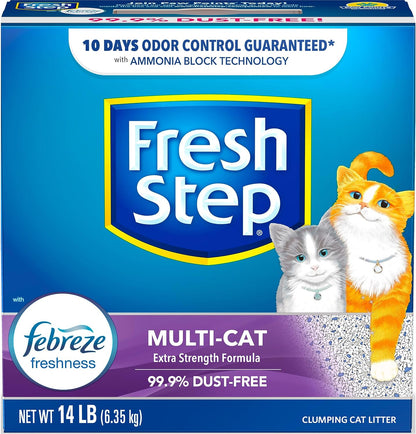 Fresh Step Odor Shield Multi Cat Clumping Cat Litter, 14 lb.