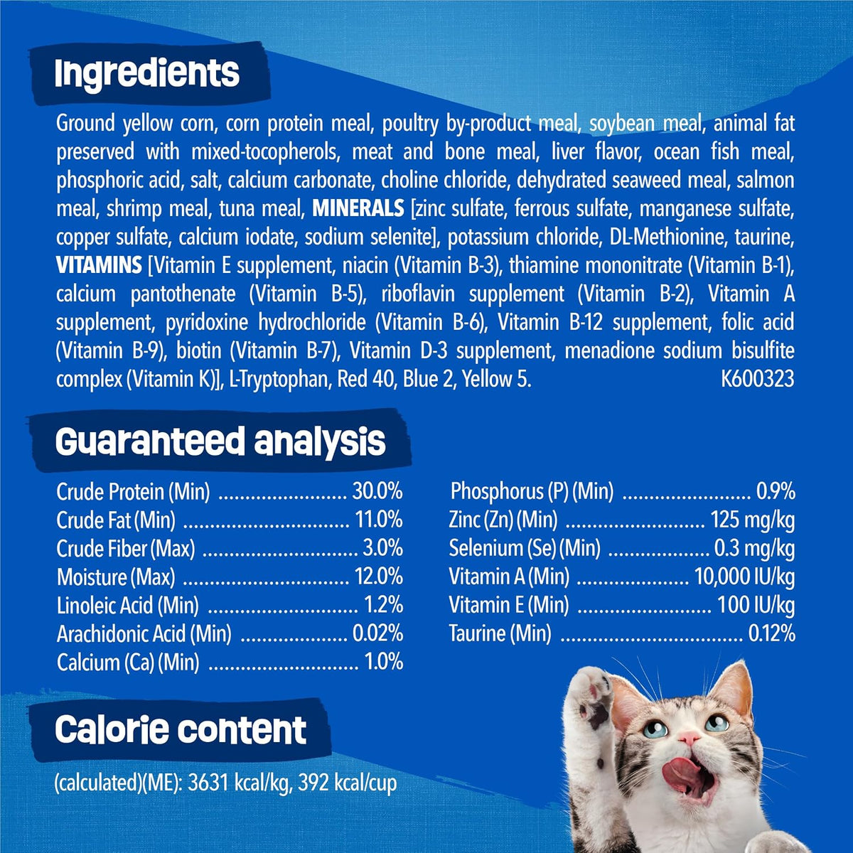 Friskies Purina Seafood Sensations Dry Cat Food, 22 lb Bag