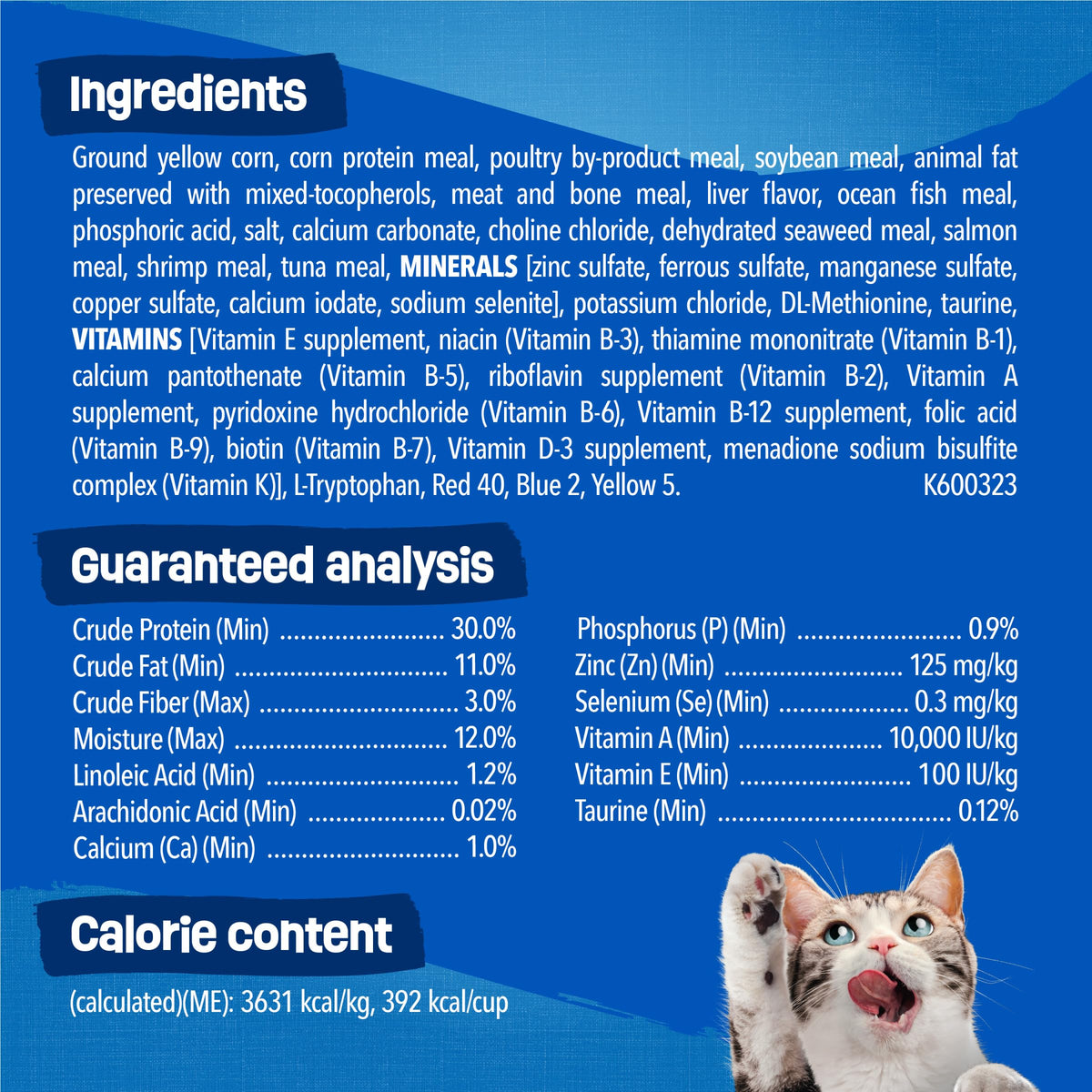 Friskies Purina Seafood Sensations Dry Cat Food, 22 lb Bag