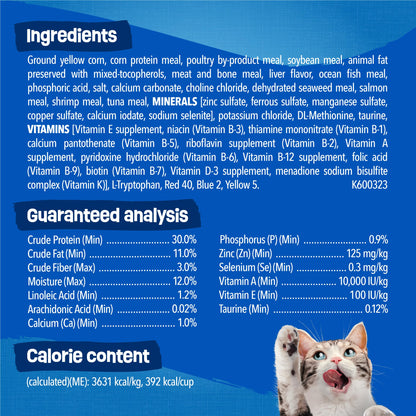 Friskies Purina Seafood Sensations Dry Cat Food, 22 lb Bag